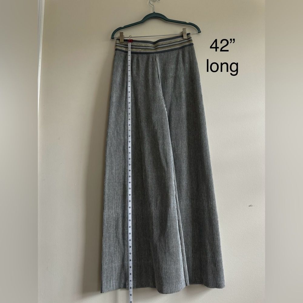 Silver & Blue Metallic Plisse Co-Ord Set - Picture 7 of 8